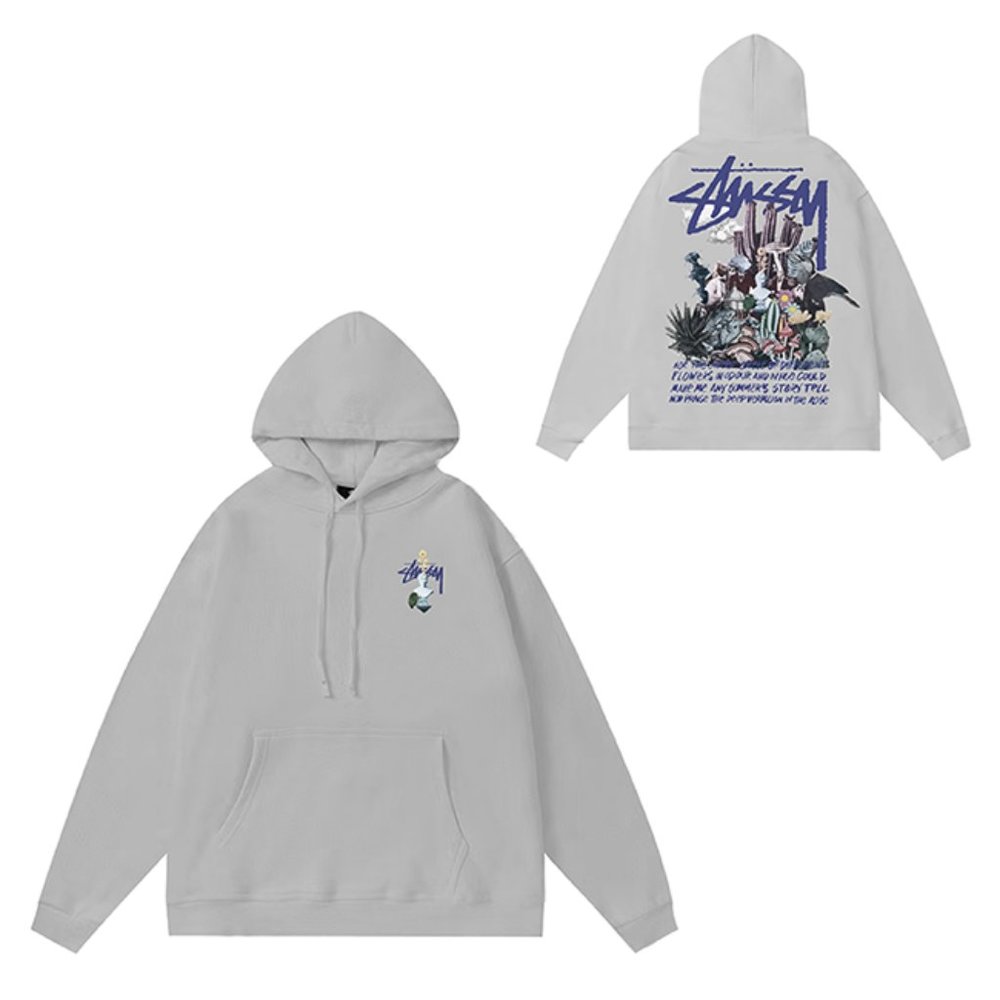 Stussy Psychedelic Hoodie In Gray